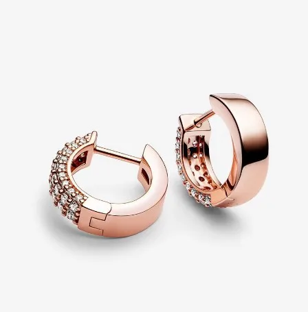 Wholesale Electroplating Rose Golden Plated Silver Plated Heart Shape Candy Flower Copper Simple Style Commute Plating Inlay Earrings Ear Studs