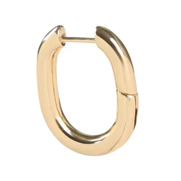 Single Fashion U Shape Stainless Steel Plating Earrings