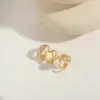 Wholesale Elegant Luxurious Classic Style Geometric Star Copper Plating Inlay Artificial Pearls 14k Gold Plated Open Ring