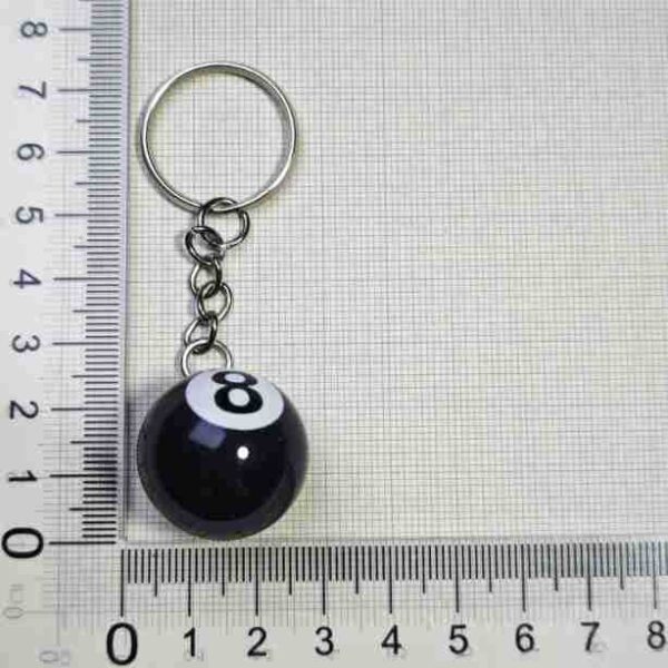 Wholesale Cross-Border Popular Billiards Black 8 with Simulated Billiards Accessories Creative Mini Black Eight Keychain Pendant DIY Jewelry Accessories