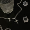 oly-4489f74fb0f0c65f1432b1b48ee22e91 Wholesale Square Diamond Star Cross Necklace for Men Ins Hip-Hop Neutral Trend Cool Niche Clavicle Chain for Women
