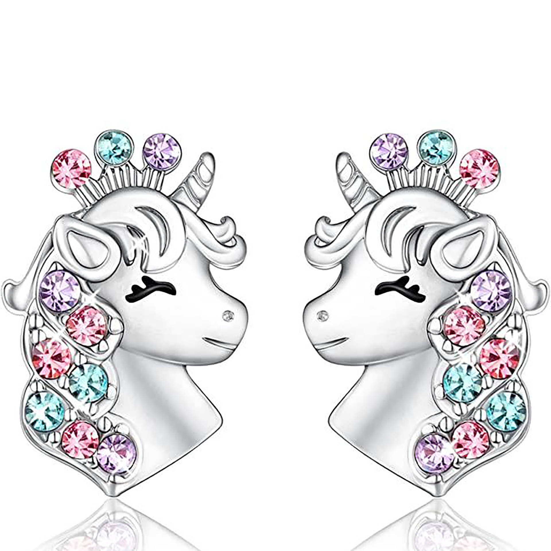 Wholesale Crown Unicorn Heart Necklace