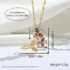 Wholesale Water Plating Vacuum Plating 18K Gold Plated Geometric Letter Flower Titanium Steel Modern Style Sweet Classic Style Titanium Steel Pendant Necklace