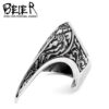 Wholesale personalized vintage jewelry steel carved armor ring
