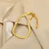 Wholesale PVD Coated Real Gold Plated Geometric 316 Stainless Steel Fashion Waterproof Non Tarnish Bracelets