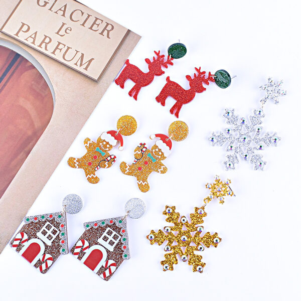 Wholesale Christmas earring Santa Claus Christmas tree OLY Exclusive