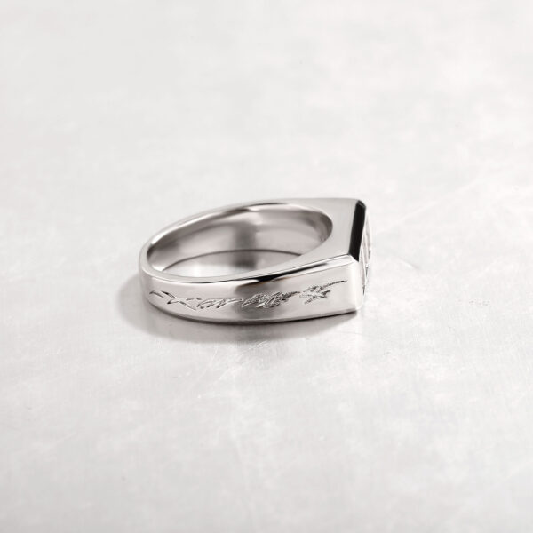 Wholesale European and American Ins Fashion Simple Ring Decorated with Copper Inlaid with Zircon Stylish High-End Texture Men's Sugar Cube Diamond Ring