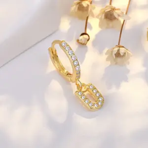 Ear Clip Letters U (14K Yellow Gold) / Copper Plating 14K Real Gold