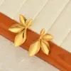 1 Pair Princess Cute Sweet Flower Flowers 304 Stainless Steel Imitation Gold Electroplating Ear Studs