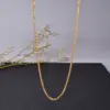 Wholesale PVD Coated Real Gold Plated 18K Gold Geometric 304 Stainless Steel Titanium Steel Basic Waterproof Non Tarnish 304 Stainless Steel Titanium Steel Necklace