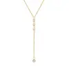 Wholesale Ion Plating (IP) Tassel Chain 201 Stainless Steel Elegant Streetwear Waterproof Non Tarnish 201 Stainless Steel Pendant Necklace