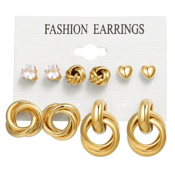 Wholesale Retro Butterfly Alloy Artificial Pearls Gold Plated Earring Sets For Women'S Street