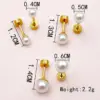 Wholesale PVD Coated Real Gold Plated 14K Gold Round 304 Stainless Steel Casual Simple Style Waterproof Non Tarnish Ear Studs
