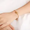 Wholesale PVD Coated 18K Gold Plated Constellation Titanium Steel Waterproof Non Tarnish Titanium Steel Bracelets