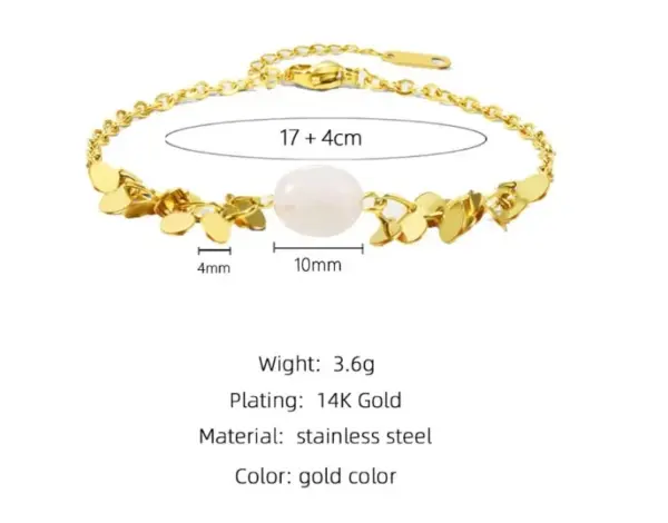 Wholesale PVD Coated Real Gold Plated Round 304 Stainless Steel Fashion Waterproof Non Tarnish 304 Stainless Steel Bracelets
