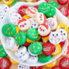 Wholesale 10pcs Christmas Series Printed Acrylic Disc Beads