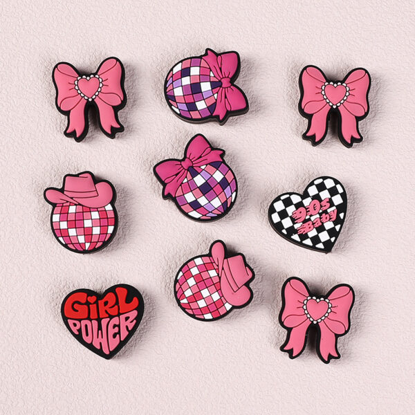 oly-44e65f4e32897e65960a6d082ab1916b Wholesale Spot Bow Silicone Beads Cute Pink Girl Jewelry DIY Bracelet Accessories Plaid Silicone Beads