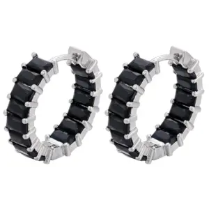 White Gold Color Black Diamond