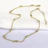 Wholesale Simple Style Solid Color Copper Gold Plated Necklace In Bulk