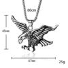 Wholesale Stainless Steel Necklace Titanium Steel Men's Eagle Wing Pendant Electroplated Gold European and American Fashion Jewelry