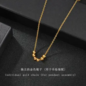 6 Bead Chain / Gold