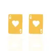 Wholesale 1 Pair Cute Streetwear Poker Plating 304 Stainless Steel Ear Studs