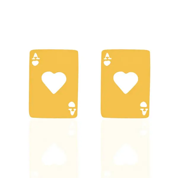 Wholesale 1 Pair Cute Streetwear Poker Plating 304 Stainless Steel Ear Studs