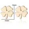 PVD Coated 18K Gold Real Gold Plated Four Leaf Clover 304 Stainless Steel Fashion Waterproof Non Tarnish Ear Studs