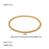 IG Style Solid Color 304 Stainless Steel Elastic String 18K Gold Plated Bracelets In Bulk