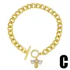 Wholesale Fashion Heart-shape Copper Inlaid Zircon Bracelet Wholesale