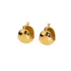 Ball Plating 316 Stainless Steel No Inlaid PVD Coated Earrings