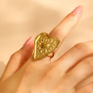 06 18K Real Gold Big Heart A- 604