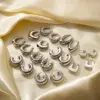 Wholesale 1 Pair Casual Classic Style C Shape U Shape Irregular Plating 304 Stainless Steel Earrings Ear Studs