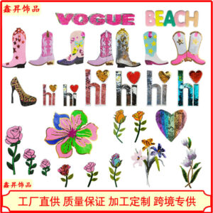 oly-451f053545d07dc925c0e241ce691abb Wholesale in stock Distinctive Exquisite Flower Heart Shoes Letters Bead Embroidery Sequin Embroidered Cloth Stickers Patch Stickers Clothes Decorations