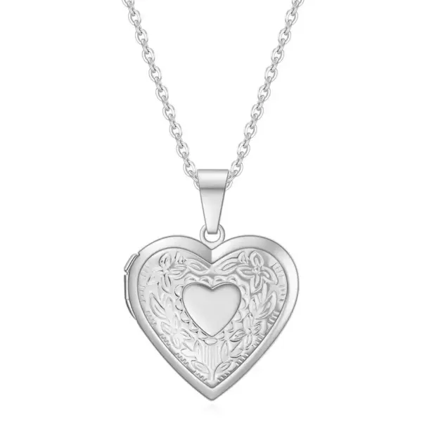 Wholesale Simple Style Heart Shape Titanium Steel Plating Metal Necklace