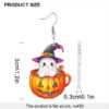Wholesale Cross-border Cute Magic Hat Ghost Kid Pumpkin Acrylic Earrings Cartoon Creative Design Versatile Earrings