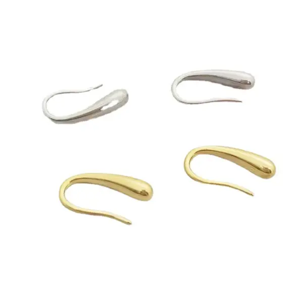 Wholesale 1 Pair Classic Style Commute U Shape Solid Color Stainless Steel Earrings