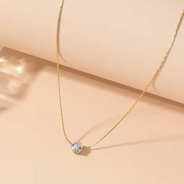 Wholesale Real Gold Plated 18K Gold Solid Color 304 Stainless Steel Elegant Classic Style Waterproof Non Tarnish 304 Stainless Steel