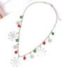 Wholesale Christmas Snowflake Bell Necklace