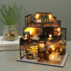 Wholesale diy wooden assembly cabin three-story loft apartment Doll Accessories