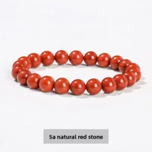 5a Natural Red Stone Bracelet / Diameter 10.1-10.8mm (about 17-19 Pieces)