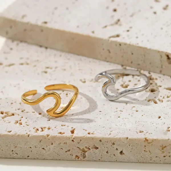 Wholesale Jewelry Simple Style Geometric 304 Stainless Steel Plating Stainless Steel Rings