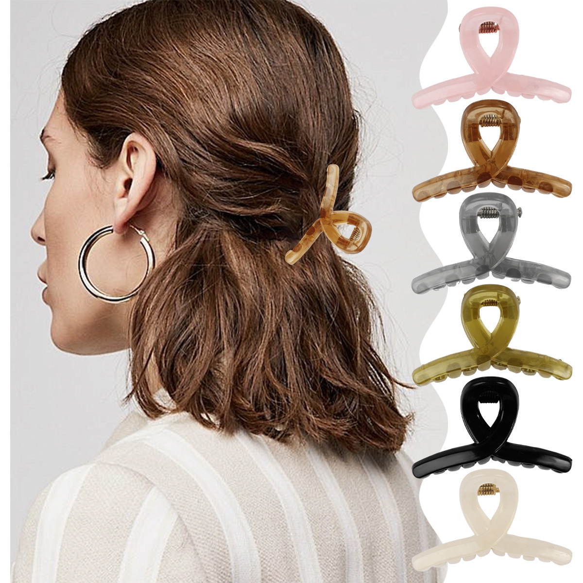 Wholesale Style Summer Translucent Mini Grab Clip