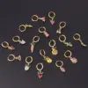 Wholesale 1 Piece Fashion Fruit Plating Inlay Copper Zircon Drop Earrings