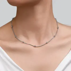 Single Layer Ball Bead Chain (Steel Color)