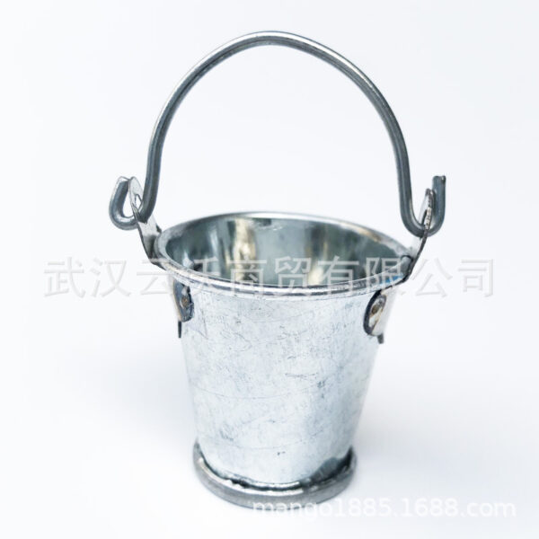 Wholesale 1:12 doll house dollhouse mini furniture model food play metal silver bucket trash can mop ~