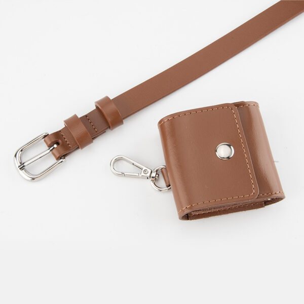 Wholesale Belt bag integrated genuine leather waist hanging headphone bag