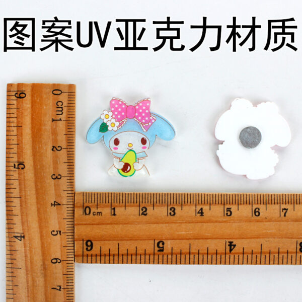 Wholesale Cute refrigerator stickers cartoon pattern UV acrylic refrigerator decoration magnet magnetic stickers refrigerator decorative stickers