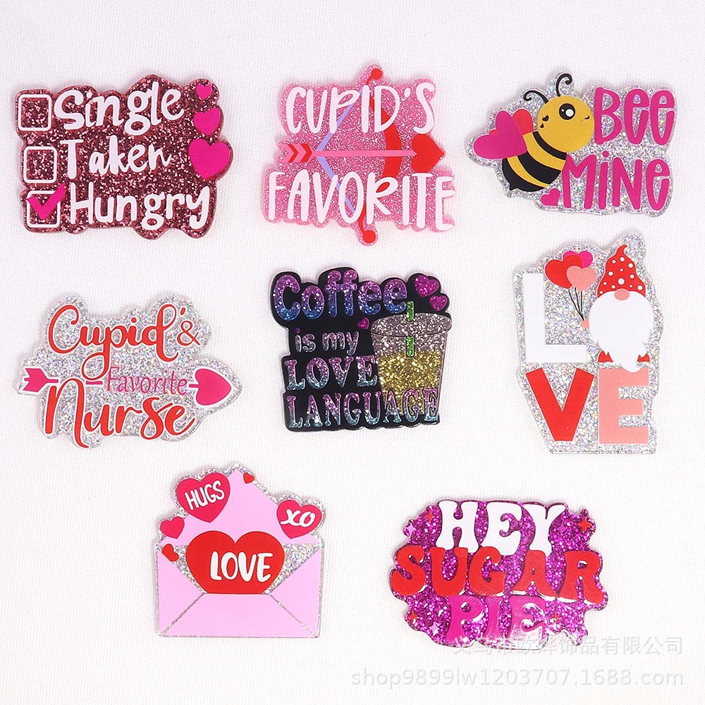 Wholesale Cartoon letter arrow envelope bag aessories acrylic