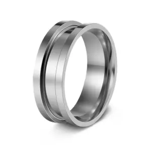 8mm Flat Edge Silver / 8